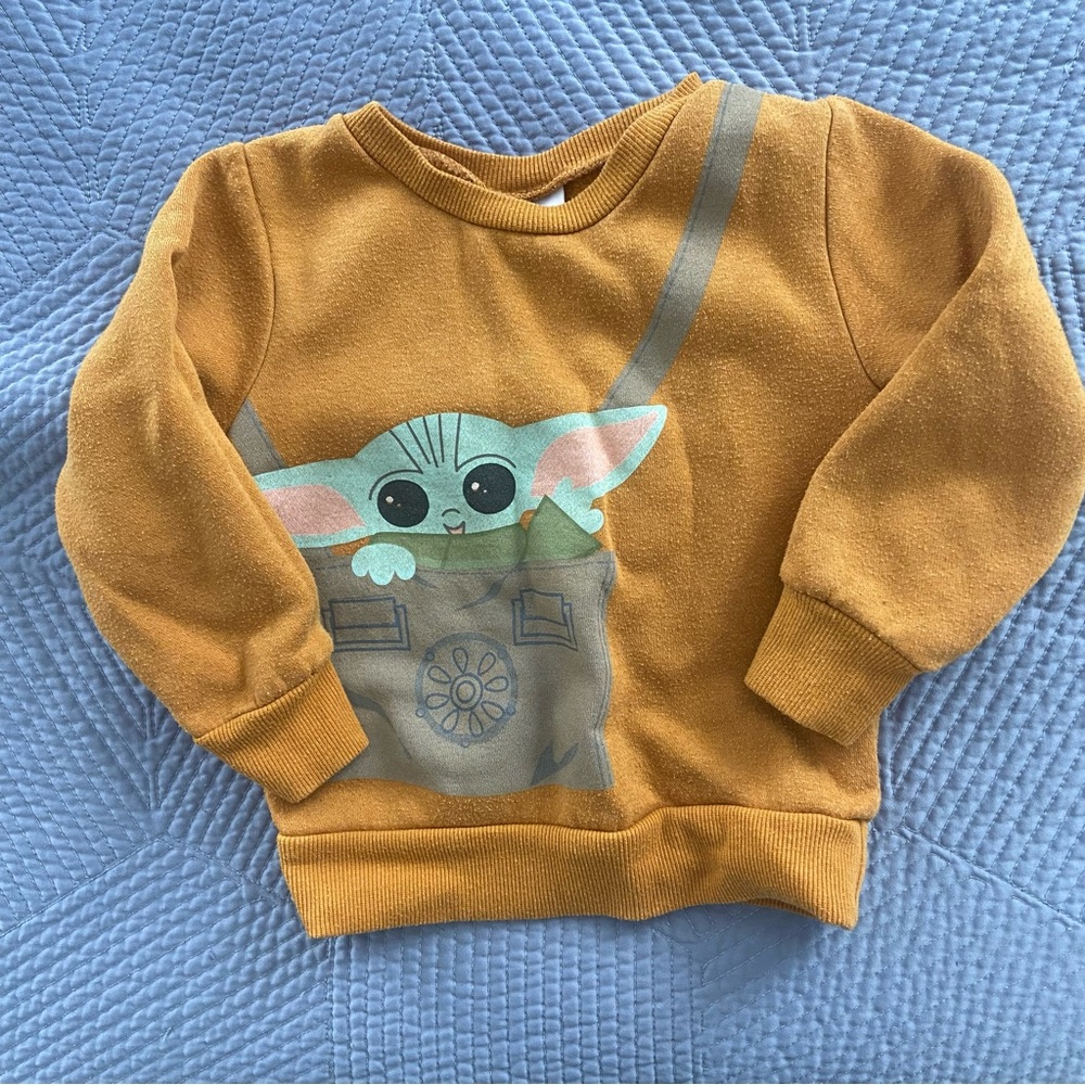 Baby Yoda Star Wars Crew Neck Sweatshirt 4T